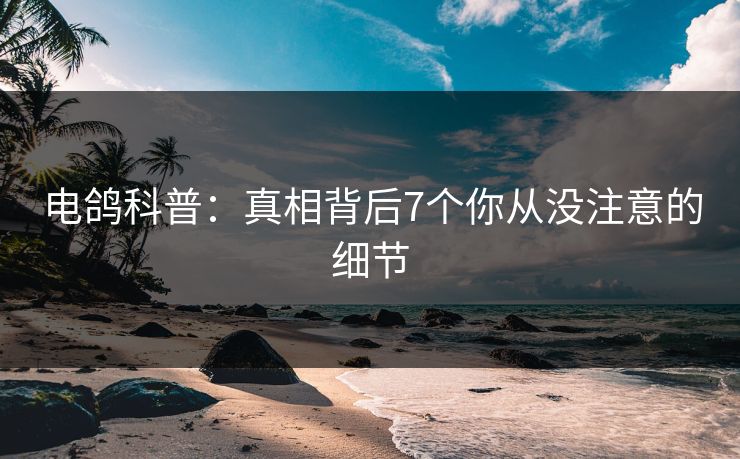 电鸽科普：真相背后7个你从没注意的细节