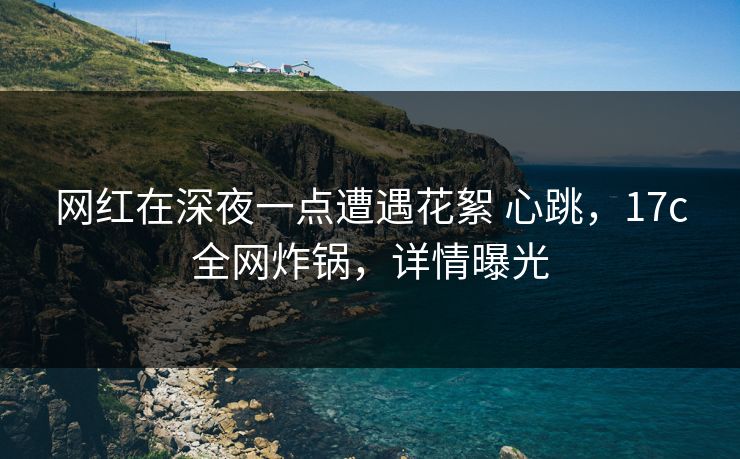 网红在深夜一点遭遇花絮 心跳，17c全网炸锅，详情曝光